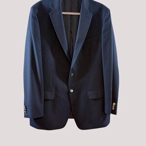 Joseph Abboud Blue Heritage Reda Wool Silver 2 Button/Vent Blazer Mens Size 44L